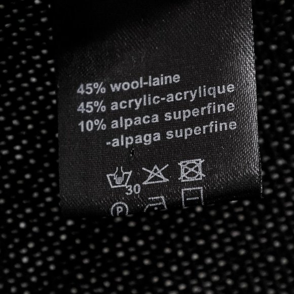 Crea Concept Asymmetrical Black Cropped Wool Sweater - Picture 7 of 8